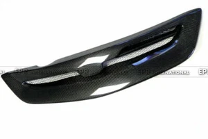 For 02-03 Honda EP Civic Hatch Back Carbon Fiber Front Grille Grill Mesh Cover - Picture 1 of 4