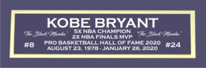 Kobe Bryant farbiges Namensschild für signiertes handsigniertes Basketball Foto Trikot   - Bild 1 von 2