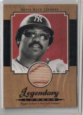 2001 Upper Deck Legendary Lumber Bat Card Reggie Jackson NY Yankees - Image 1 of 2