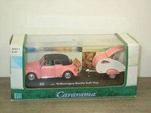 VW Volkswagen Beetle with Caravan - Hongwell Cararama 1:43 in Box *69594 - Imagen 1 de 6