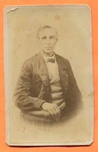 CDV Connersville IN, Portrait of a Gentleman, by Mendenhall ca 1860s Backstamp - Picture 1 of 3