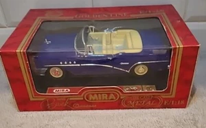 MIRA 1955 Buick Century azul oscuro/blanco metal escala 1:18 como nuevo en caja - Imagen 1 de 5