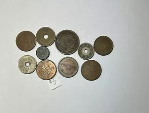 Japan 1900’s Mixed Yen Coin - Set Of 10 As Pictured - Lot # 3 - Imagen 1 de 2