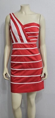 Vestido Gianni Binni Talla 2 Naranja y Blanco Primavera Verano Sobre la Rodilla Mezcla Algodón Foto 1 de 4