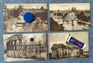 PARIS FRANCE VINTAGE POSTCARD SET X 4 - Picture 1 of 2
