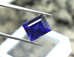 7ct Baguette Cut Original Dark Blue Tanzanite AAA Gemstone Certified Tanzanite - Picture 1 of 9