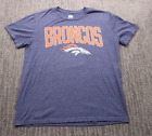 Camisa grande azul azul de los Denver Broncos fútbol americano deportes retro equipo gráfico