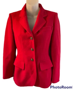 Moschino Cheap and Chic Red Blazer Button up Seamed Tailored Jacket Size 4 - Picture 1 of 11