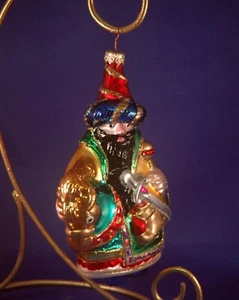 Vintage Oversized Hand Blown Glass WISE MAN Ornament - Picture 1 of 11