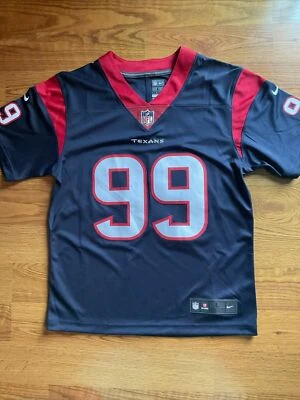 耐克 NFL 休斯顿德州人队球衣,#99 JJ 瓦特,蓝色球场,青少年大号(成人 S) — 第 1/4 张图片