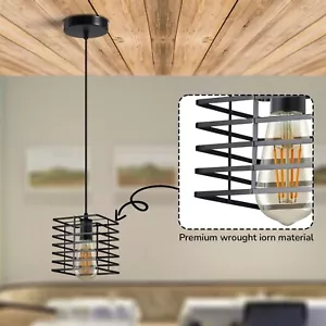 Einfache Passform Deckenlichtschirm matt schwarz Würfel Puzzle Anhänger Lampenschirm Schirm - Bild 1 von 23