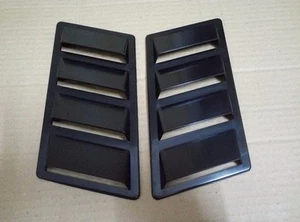 CAR HOOD FENDER AIR FLOW SCOOP DECORATION VENT COVER BLACK X 2 PIECES - Picture 1 of 7