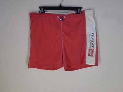 Baús de natação GANT EUA tamanho M masculino tijolo vermelho navegador tamanho pequeno forro de malha - Imagem 1 de 4