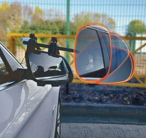 Leisurewize Neon Orange Rock Steady Caravan Trailer Towing Mirrors for Car -PAIR - Picture 1 of 12