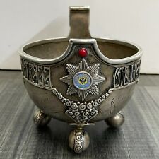 Fabergé 1909 Signed Commemorative Russian Army Silver Kovsh, $250k VALUE wCoA!!!