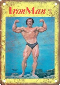 Iron Man Vintage Bodybuilding Magazine 12" x 9" Reproduction Metal Sign W91 - Picture 1 of 1