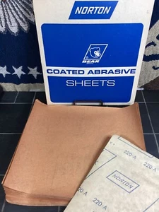 50 - NORTON Abrasive/Sanding Sheet - SuperBak Garnett OK  FINISHING Paper - 220A - Picture 1 of 3