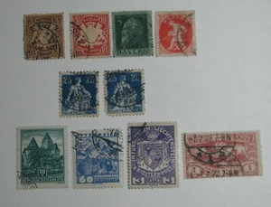 10 alte Briefmarken BAYERN HELVETIA Liechtenstein Osterreich Schlesie ÖSTERREICH SCHWEIZ - Bild 1 von 2