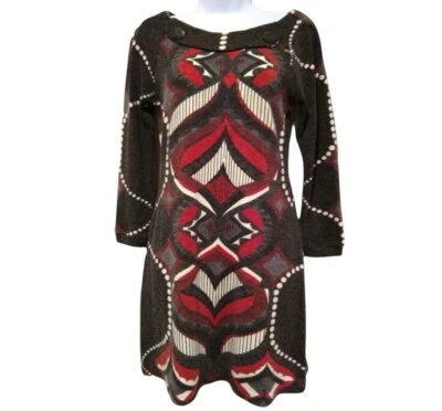 Aryeh Sweater Dress Women's Sz S Lunar Moon Print Witchy Boho Anthropologie Art - Image 1 of 4