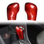 Red Carbon Fiber Car Shift Knob Cover For Volkswagen Golf GTI MK7 CC POLO