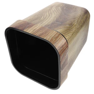 14L Practical Waste Container Retro Design Imitated Wood Trash Bin - Picture 1 of 12
