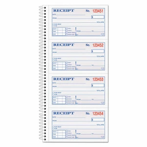 Adams Two-Part Rent Receipt Book 2 3/4 x 4 3/4 Carbonless 200 Forms SC1152 - Picture 1 of 3