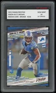 Tarjeta de novato Amon-Ra St.Brown 2021 Panini Prestige bronce primer grado 10 RC #234 - Imagen 1 de 1