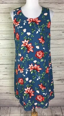 Vestido recto Attention para mujer multicolor floral 100 % poliéster sin mangas talla M Foto 1 de 4