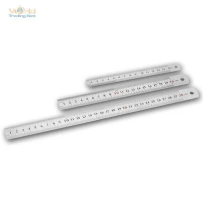 Stahllineal / Metalllineal Set 15/20/30cm, Werkstattlineal, Metall-Stahl-Maßstab - Bild 1 von 4