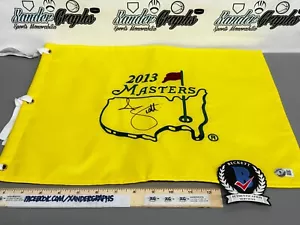 ADAM SCOTT SIGNED AUTOGRAPHED 2013 MASTERS AUGUSTA PGA GOLF PIN FLAG-BECKETT BAS - Picture 1 of 4
