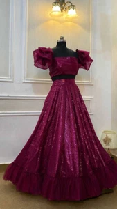 New Stylish Heavy Georgette Lehenga Choli With Net Dupatta For Reception & Party - Picture 1 of 13