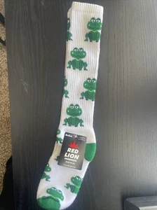 Red Lion Green Froggy Knee Socks - Adult Medium NWT - Picture 1 of 4