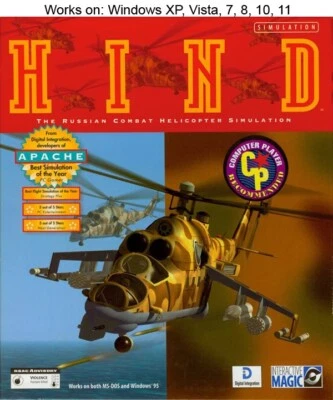 Hind: The Russian Combat Helicopter Simulation PC Game 1996 Windows 10 11 - Image 1 of 2