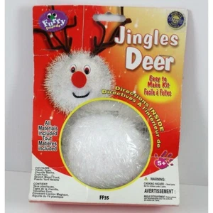 Pepperell Crafts Furry Friends Jingles Deer Craft Kit Christmas Ornament NEW - Picture 1 of 2