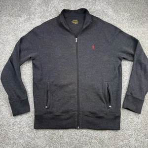Suéter Polo Ralph Lauren Performance Para Hombre’s L Gris Carbón Bolsillos con Cremallera Completa - Imagen 1 de 10