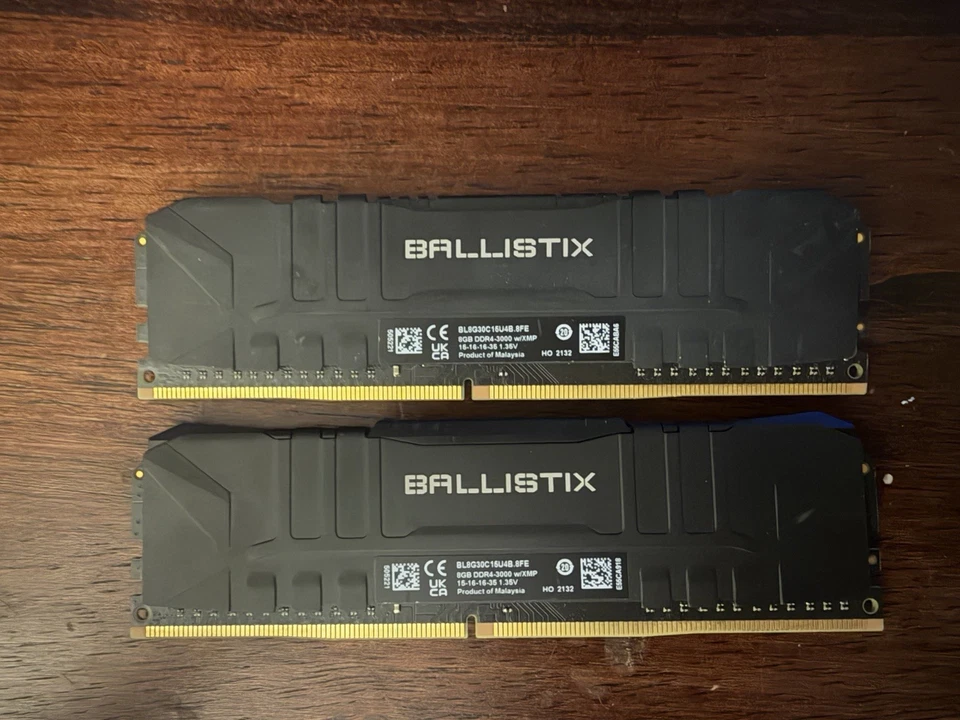 Crucial Ballistix 16GB (2 X 8GB) 3000Mhz UDIMM DDR4 RAM Module (BL8G30C16U4B) - Image 1 of 1