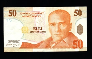 50 NEW LIRASI VERY FINE BANKNOTE FROM TURKEY 2005 PICK-220 - Picture 1 of 2