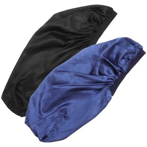 2 Pcs Satin Sleep Hat Night Hair Wrap for Women Salon Bonnet Wraps Sleeping - Picture 1 of 12