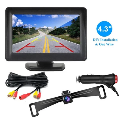 Car Monitor Camera Kit 4.3" TFT LCD Screen Rear View for Car,Truck,Pickup,Suv - Image 1 of 4