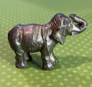 Vintage Pewter Miniature Elephant  Figurine - Picture 1 of 8