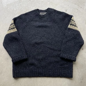 Vintage Abercrombie & Fitch Chunky Wool Sweater Mens XL Pullover 90s Fishermen - Picture 1 of 7
