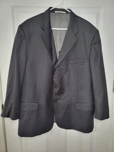 Hickey Freeman Sport Coat 48 R 100% Worsted Wool Dark Gray Suit Jacket Nordstrom - Picture 1 of 12