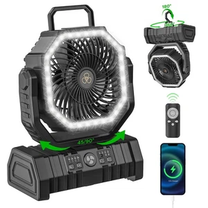 Portable USB Fan for Baby, Quiet Operation, with LED Light, Remote Control, Time - Picture 1 of 7