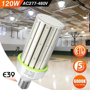 UL Listed 480V 120W Led Corn Cob Light Bulb Garage Warehouse High Bay Lighting - Picture 1 of 13