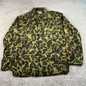 Vintage Frogskin Camo Shirt Mens Small Camouflage JC Penney Hunting Duck 80s - Picture 1 of 8