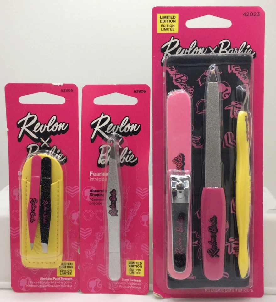 Revlon x Barbie Mini Tweezer, Manicure Set, Slant Tweezer, SEE PICS - Image 1 of 2