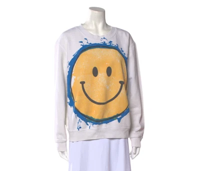 Raquel Allegra смайлик лицо толстовка пуловер женщин 1 маленький кремовый ворота - Изображение 1 из 4