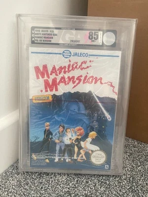 Nintendo Nes MANIAC MANSION Vga 85 Graded Pal Red Strip New Factory Sealed - Image 1 of 2