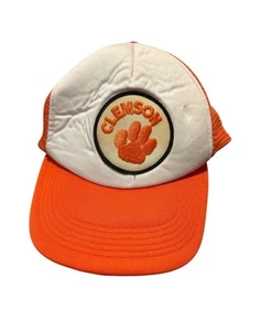 “Vintage” Clemson Tigers 1980’s Mesh Strap back Football  Trucker Hat Cap  - Picture 1 of 3