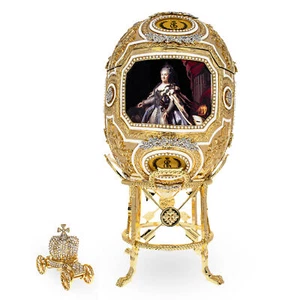 1914 Grisaille Royal Imperial Easter Egg - Picture 1 of 10